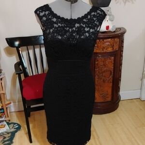White House Black Market Lace Midi Dress Size 4